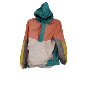 Screenshot‎ Brand Color block wind breaker pull over jacket